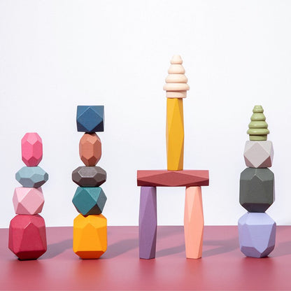 Wooden 18pcs Balancing Stone