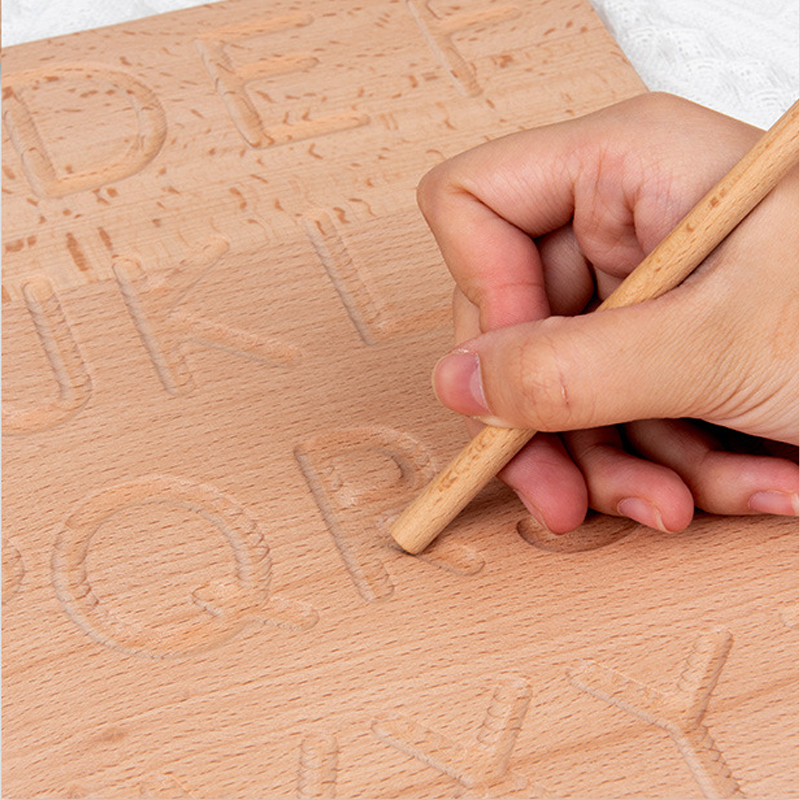 Wooden Alphabet Board with Pen