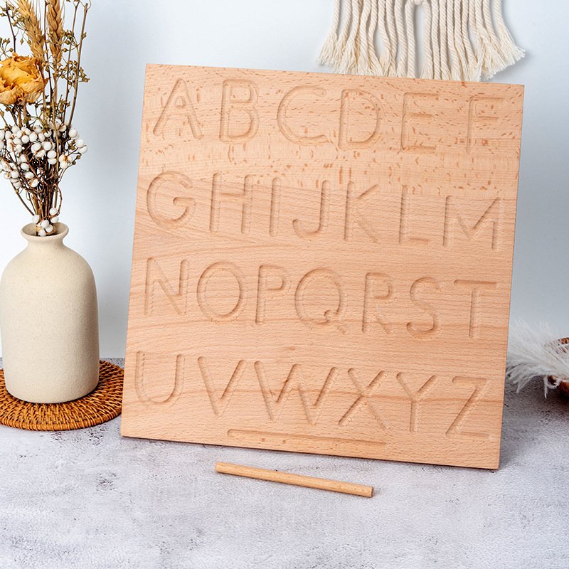 Wooden Alphabet Board with Pen